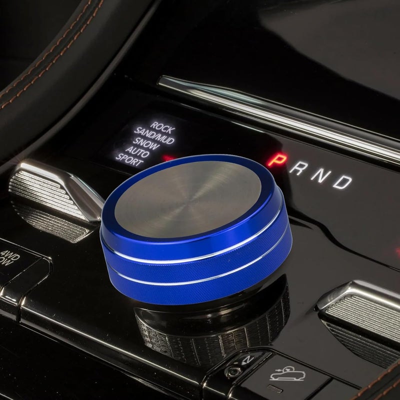 HDUFC for Jeep 2022-2025 Grand Cherokee/Grand Cherokee 4xe/Grand Cherokee L car Interior 6-Piece Set, Shift Switch, air Conditioning Adjustment, Headlight Switch knob, Start Button Cover/Ring (Blue) - Image 5